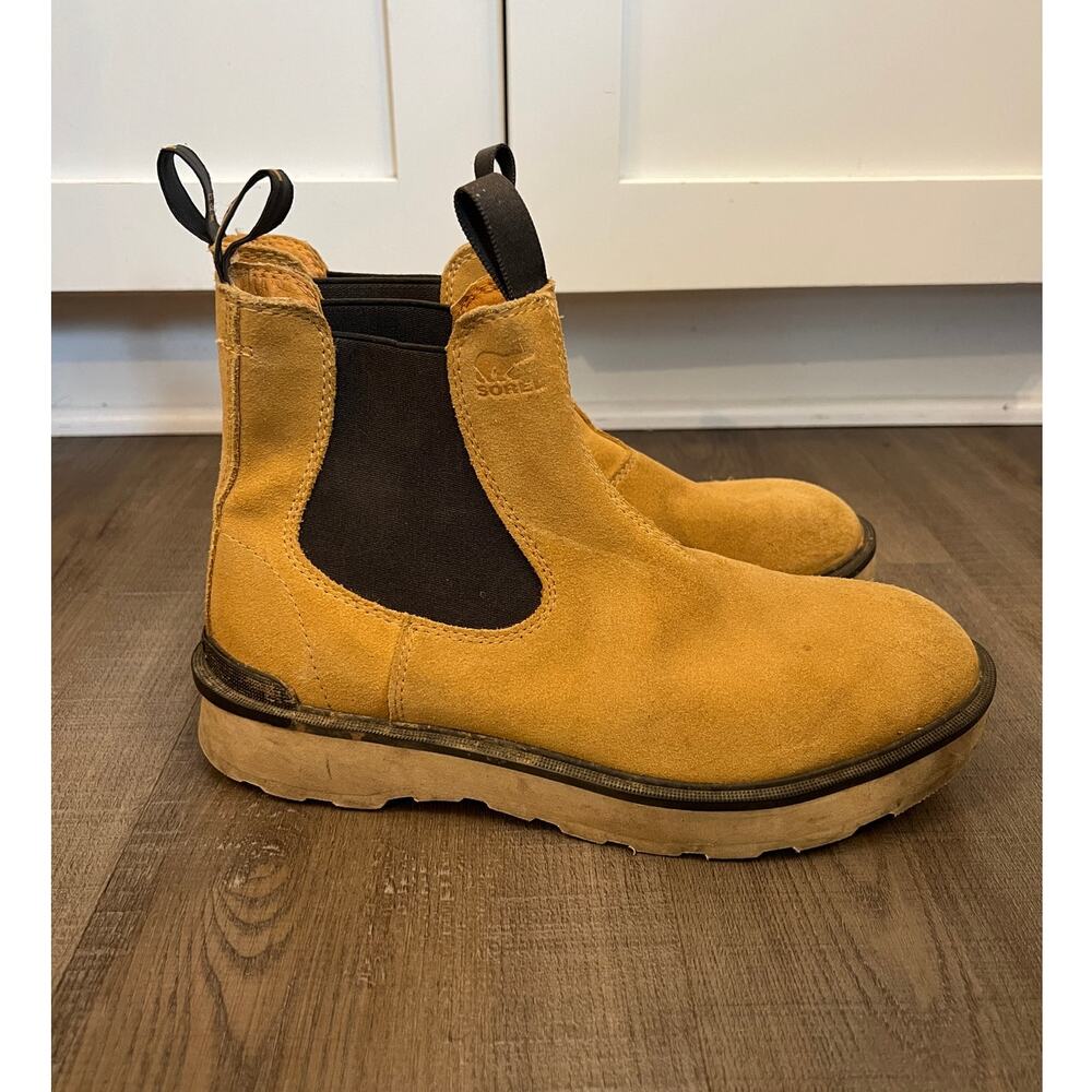 Sorel Hi-Line Chelsea Tan Suede Pull-on Boots